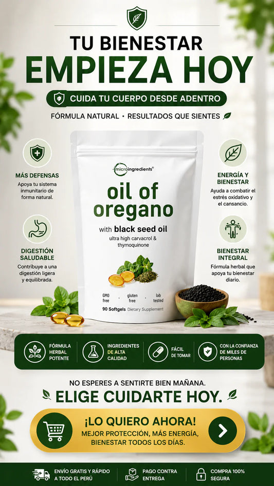 Cápsulas de Aceite de Orégano (Pack de 90 Cápsulas Blandas)